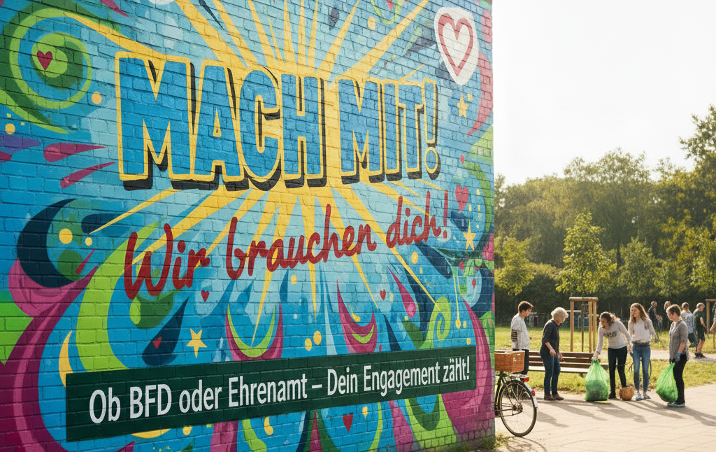 MACH MIT! Wir brauchen dich! Ob BFD oder Ehrenamt – Dein Engagement zählt!